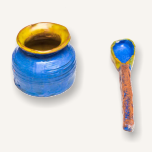 Handcrafted Sugar Bowl and Spoon Duo