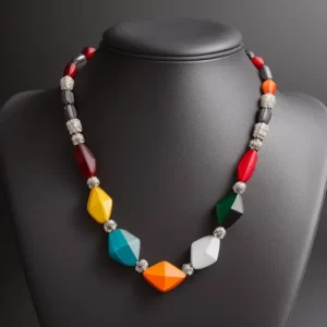 Handmade Spectrum Colored Bead Necklace