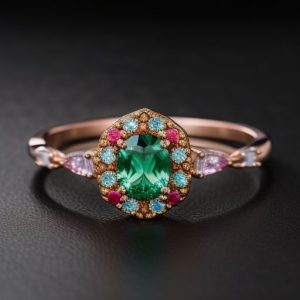 Handcrafted Copper Statement Woman's Ring.