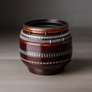 Artisan Polished Wood Trinket Box