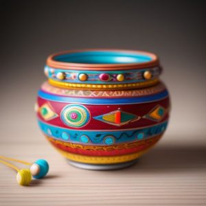 Colorful Decorative Clay Pot