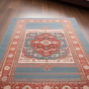 Blue Wool Silk Carpet