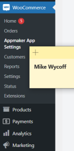 Appmaker added to WooCommerce in the dashboard